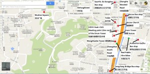 Hash 161 - 28 Mar 2015 - Start location Drum Tower 鼓楼 GuLou v1 marked